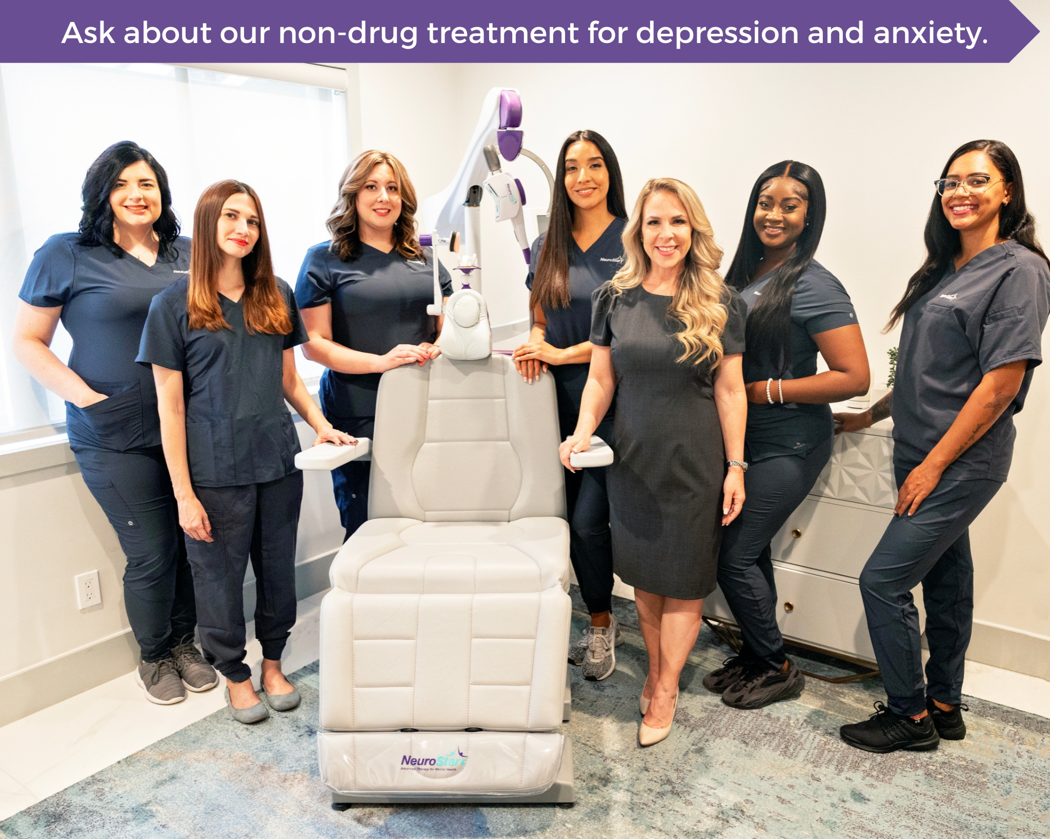 Ask about our non-drug treatment for depression and anxiety.