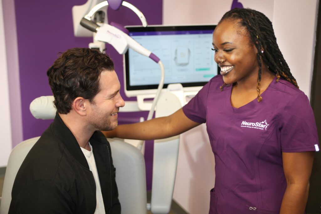 Person discussing OCD treatment options with a mental health clinician in Riverview, Florida.